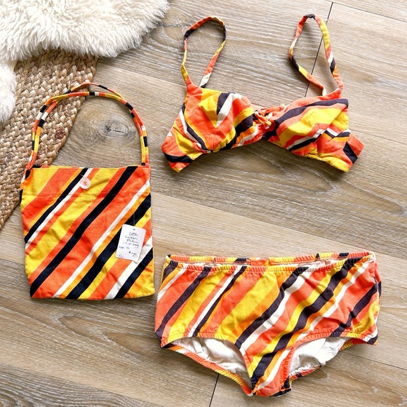 Vintage Other - 🔴 Vintage 60’s Lissy Cotton Striped Bikini in a Bag